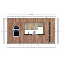Bucatarie ZONE B COMBI 460 FRONT PAL K002 / decor K004